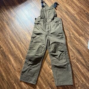 Timberland Pro Men's 36x 30 Brown Quilted Puff Lined Bin Overalls
